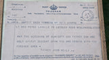 1956 Vintage Framed Christian Blessing Telegram A Prayer That Crossed Atlantic Original Post Office Religious History Collectible Keepsake