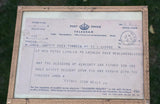 1956 Vintage Framed Christian Blessing Telegram A Prayer That Crossed Atlantic Original Post Office Religious History Collectible Keepsake