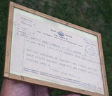 1956 Vintage Framed Christian Blessing Telegram A Prayer That Crossed Atlantic Original Post Office Religious History Collectible Keepsake