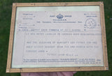 1956 Vintage Framed Christian Blessing Telegram A Prayer That Crossed Atlantic Original Post Office Religious History Collectible Keepsake