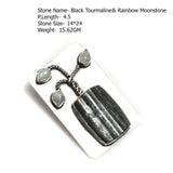 Genuine Labradorite Turquoise Agate Jasper Pendant