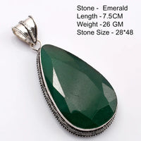 Genuine  Emerald  Pendant Women Jewelry gift