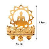Ghee Lamp Holder Oil Lamp Dish Dimmable Buddhist Alloy Butter Lamp Holder for Living Room Home Desktop Decoration Ornament