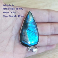 Genuine Labradorite  Pendant Women Jewelry gift
