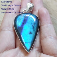 Genuine Labradorite  Pendant Women Jewelry gift