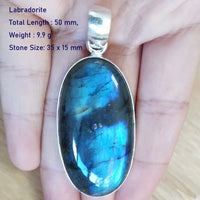 Genuine Labradorite  Pendant Women Jewelry gift