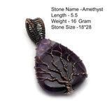 Copper Wire Wrap Pendant Genuine Labradorite Turquoise Agate Pyrite Cheroite Rose Quartz Jasper