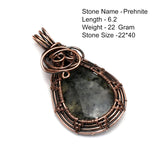 Copper Wire Wrap Pendant Genuine Labradorite Turquoise Agate Pyrite Cheroite Rose Quartz Jasper