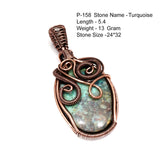 Genuine Rhodochrosite Jasper Agate Turquoise  Pendant