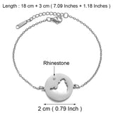 Anniyo 18CM Sint Maarten and Saint-Martin Round Bracelets With Rhinestone Saint Martin SXM Jewelry Ethnic Bangle #314721