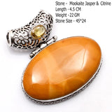 Genuine Turquoise Agate Jasper Labradorite  Pendant Women Jewelry gift
