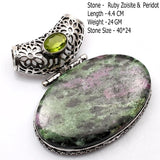 Genuine Turquoise Agate Jasper Labradorite  Pendant Women Jewelry gift