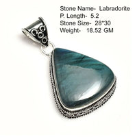Genuine Turquoise Labradorite   Pendant