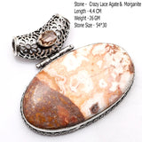 Genuine Turquoise Agate Jasper Labradorite  Pendant Women Jewelry gift