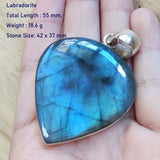 Genuine Labradorite  Pendant Women Jewelry gift