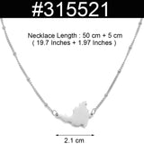 Anniyo 2.1CM Sint Maarten and Saint-Martin Ball Chain Necklaces Saint Martin SXM Jewelry Women Girls #315521