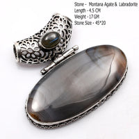 Genuine Turquoise Agate Jasper Labradorite  Pendant Women Jewelry gift