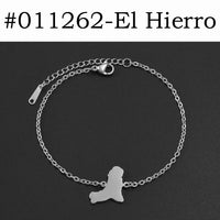 Anniyo 18CM+4CM Spain Tenerife Lanzarote Palma Gomera Fuerteventura El Hierro Map Bracelets for Women Jewelry Bangle #367421