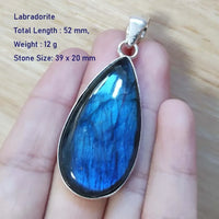 Genuine Labradorite  Pendant Women Jewelry gift
