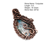 Genuine Rhodochrosite Jasper Agate Turquoise  Pendant
