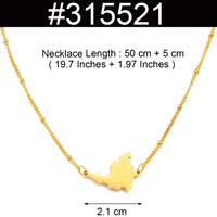Anniyo 2.1CM Sint Maarten and Saint-Martin Ball Chain Necklaces Saint Martin SXM Jewelry Women Girls #315521