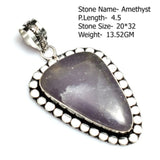 Genuine Emerald Labradorite Rose Quartz Turquoise Tiger Eye Jasper Agate Pendant Silvers Overlay over Copper