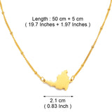Anniyo 2.1CM Sint Maarten and Saint-Martin Ball Chain Necklaces Saint Martin SXM Jewelry Women Girls #315521