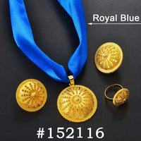 Anniyo Ethiopian sets Pendant DIY Rope Earrings Rings African Eritrean Jewelry Wedding Engagement Habesha Ethnic Items #152016B