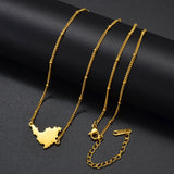 Anniyo 2.1CM Sint Maarten and Saint-Martin Ball Chain Necklaces Saint Martin SXM Jewelry Women Girls #315521