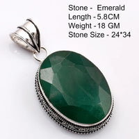 Genuine  Emerald  Pendant Women Jewelry gift