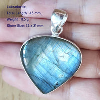 Genuine Labradorite  Pendant Women Jewelry gift