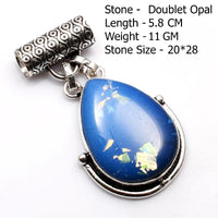 Genuine Labradorite Amazonite Turquoise Agate  Pendant