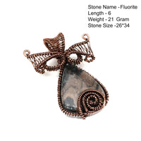 Genuine Copper Wire Wrap  Labradorite Azurite SnowFlake Agate Turquoise Lapis Sapphire Tiger Eye Pendant