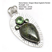 Genuine Labradorite Turquoise Agate Jasper Pendant
