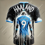 New arrivals Men Summer Football Jersey Tshirt Haaland No. 9 Special Football Jersey Outdoor Sports Short Sleeves Fan Jersey Kit