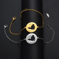 Anniyo 18CM Sint Maarten and Saint-Martin Round Bracelets With Rhinestone Saint Martin SXM Jewelry Ethnic Bangle #314721