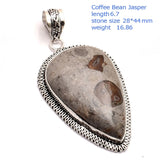 Genuine Agate Labradorite Jasper Agate Sodalite Blue Topaz Amethyst Turquoise  Pendant  Sillver  Overlay over Copper