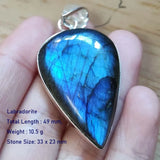 Genuine Labradorite  Pendant Women Jewelry gift