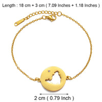 Anniyo 18CM Sint Maarten and Saint-Martin Round Bracelets With Rhinestone Saint Martin SXM Jewelry Ethnic Bangle #314721