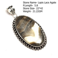 Genuine Labradorite Jasper Agate Turquoise  Pendant