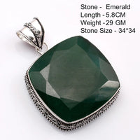 Genuine  Emerald  Pendant Women Jewelry gift