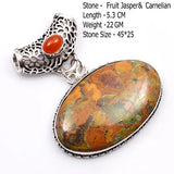 Genuine Turquoise Labradorite Jasper Agate  Pendant