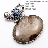 Genuine Turquoise Agate Jasper Labradorite  Pendant Women Jewelry gift