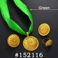 Anniyo Ethiopian sets Pendant DIY Rope Earrings Rings African Eritrean Jewelry Wedding Engagement Habesha Ethnic Items #152016B