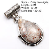 Genuine Labradorite Amazonite Turquoise Agate  Pendant