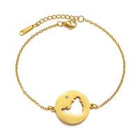 Anniyo 18CM Sint Maarten and Saint-Martin Round Bracelets With Rhinestone Saint Martin SXM Jewelry Ethnic Bangle #314721
