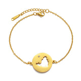 Anniyo 18CM Sint Maarten and Saint-Martin Round Bracelets With Rhinestone Saint Martin SXM Jewelry Ethnic Bangle #314721