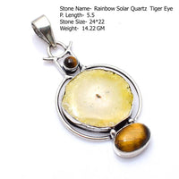 Genuine Sapphire Turquoise Emerald Agate Labradorite Jasper  Pendant