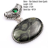 Genuine Turquoise Labradorite Jasper Agate  Pendant