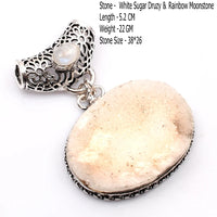 Genuine Turquoise Labradorite Jasper Agate  Pendant